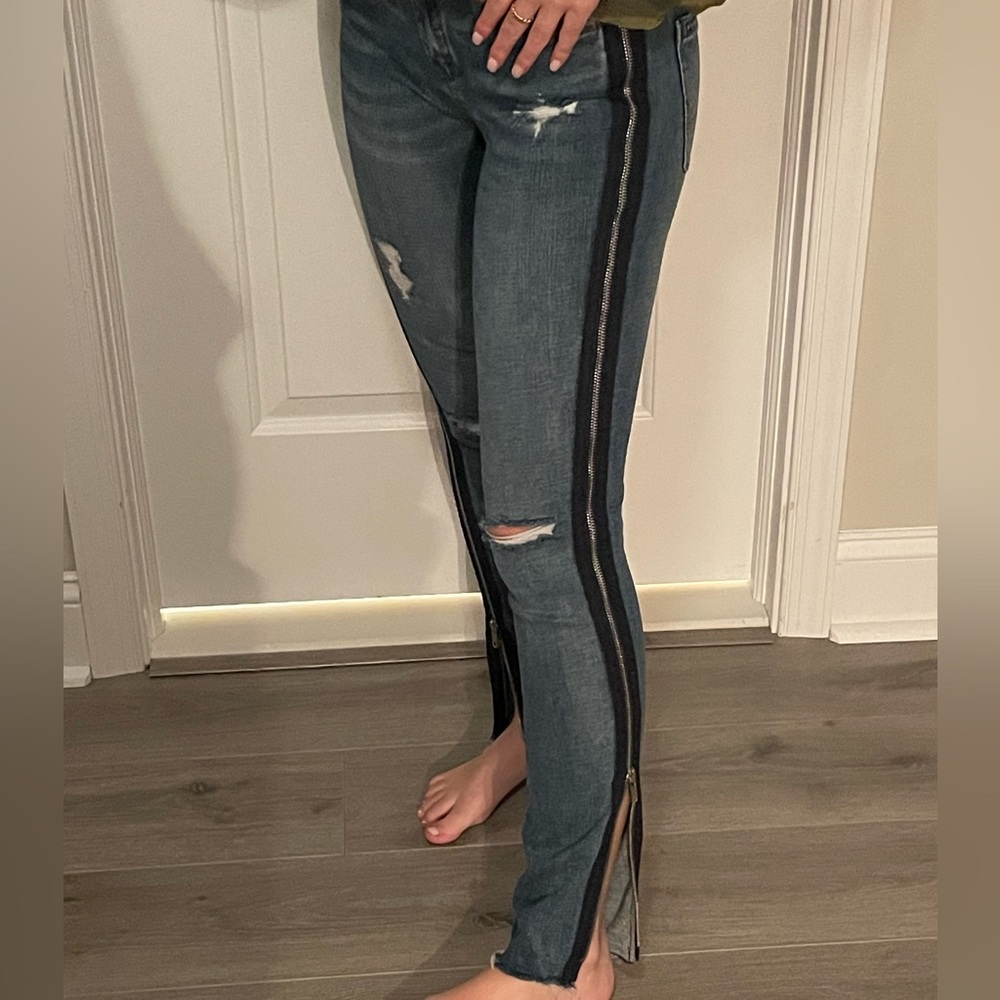 Blank NYC zip up jeans